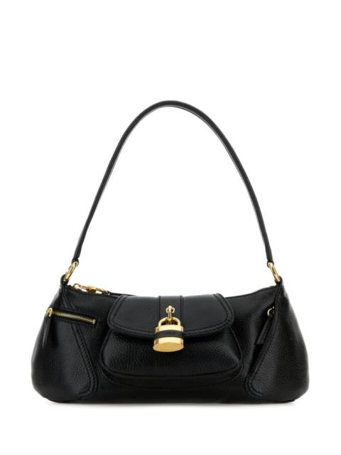 Black leather The 99 shoulder bag