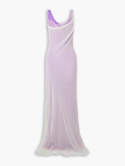 CHRISTOPHER ESBER Cowl layered draped silk-georgette maxi dress