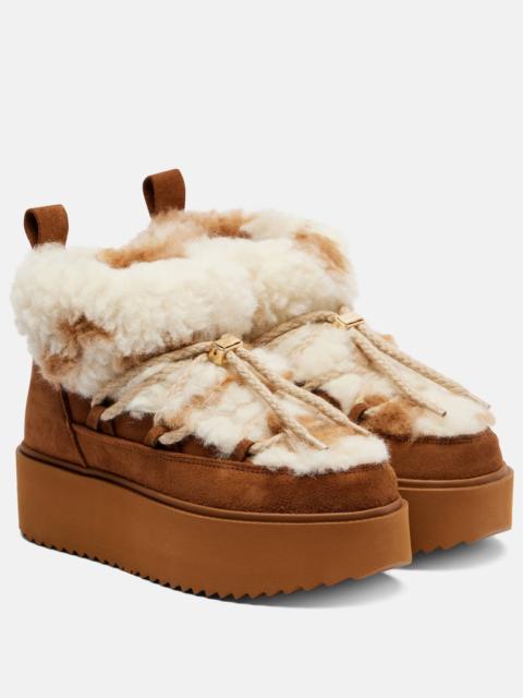 INUIKII Teddy Platform suede snow boots