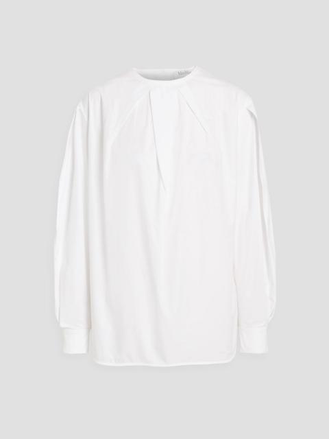Max Mara Olinto pleated cotton-poplin shirt