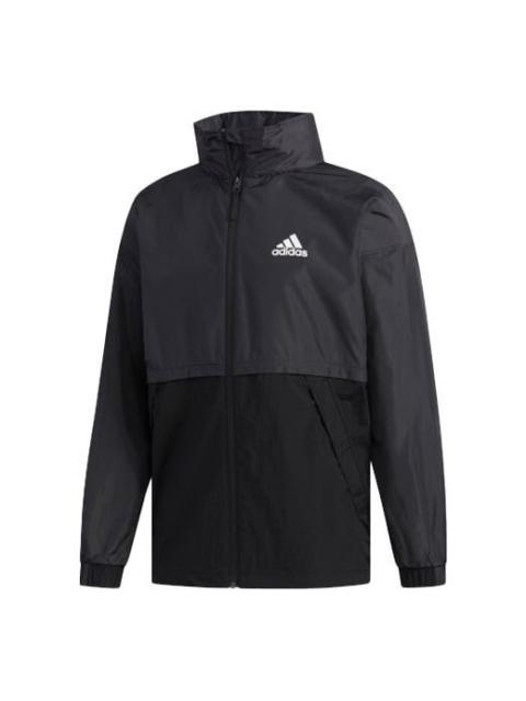adidas adidas Outdoor Splicing Causual Sports Jacket Male Black FM7516