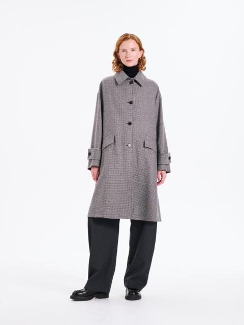 Mackintosh Humbie Slim Long Wool Houndstooth Coat