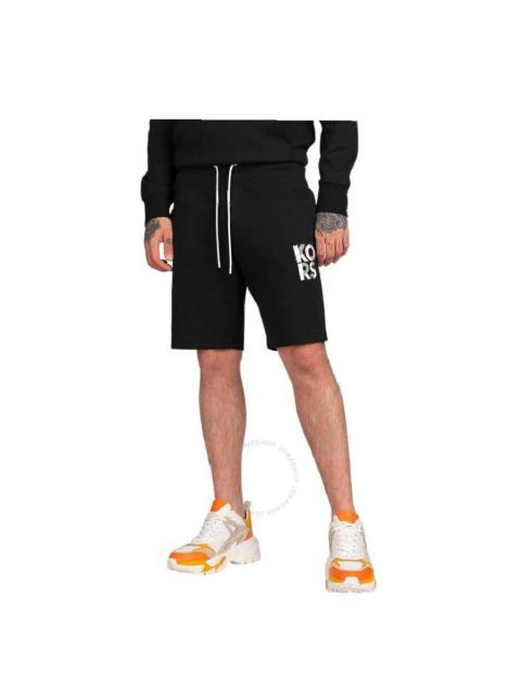 Other Designers Michael Kors Drawstring Logo-Print Shorts, Size Small