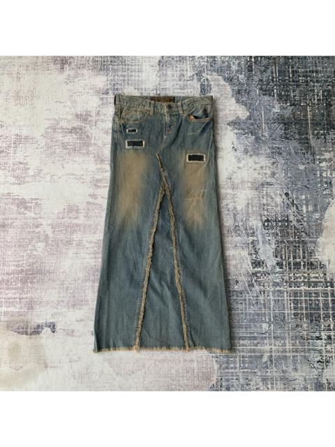 Other Designers Tornado Mart - GOA Frayed Patches Skirt
