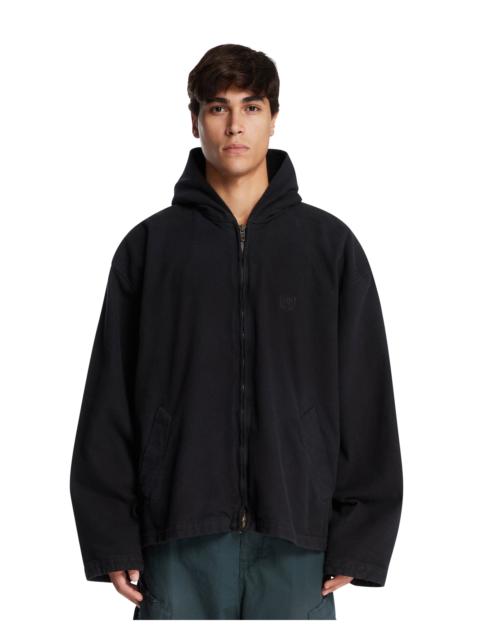 BALENCIAGA Black Hoodie with Zip