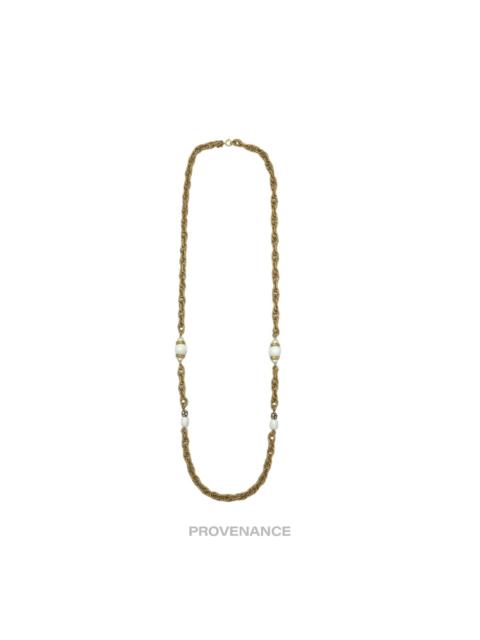 Givenchy Large Pearl Gold Chain