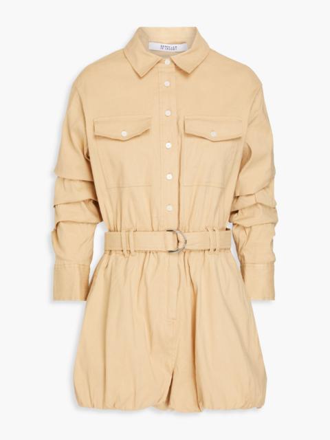 DEREK LAM 10 CROSBY Zuma belted linen-blend playsuit
