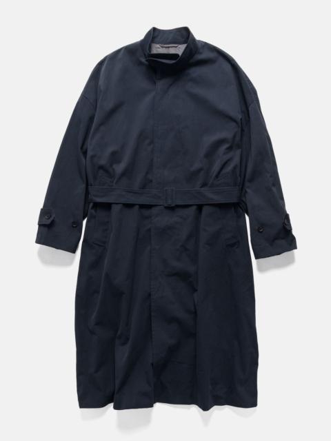 YOKE Stand Collar Over Coat Dark Navy