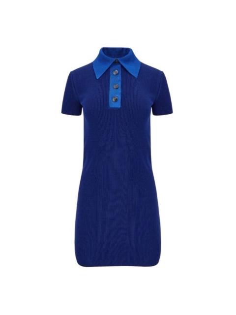FERRAGAMO Ferragamo Blue Short-Sleeved Polo Dress