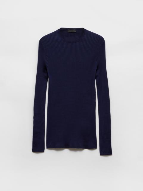 Prada Ribbed cotton crew-neck sweater