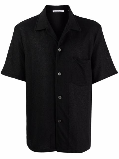 boucle short-sleeve shirt