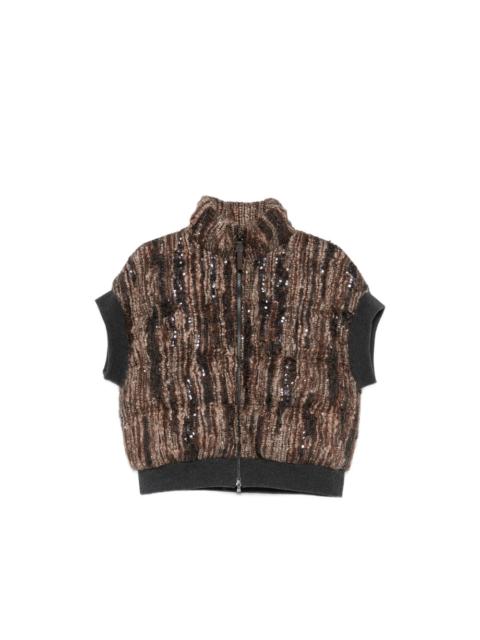 Brunello Cucinelli Brunello Cucinelli Brown Jackets - Waistcoat & Gilets Women