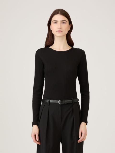 Sunspel Ribbed Long Sleeve T‑shirt