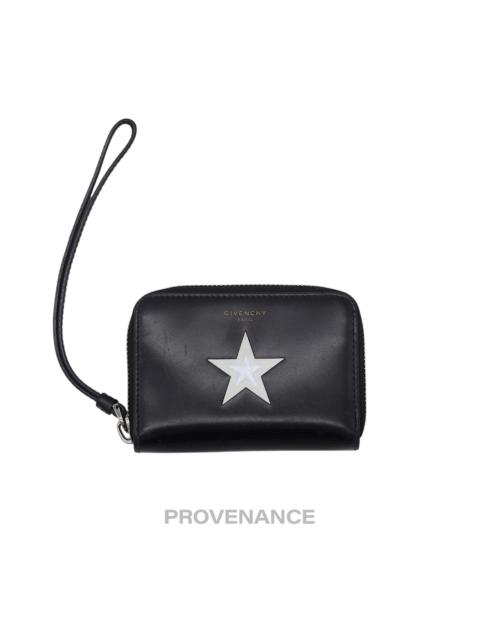 Givenchy Givenchy Star Zip Card Wallet - Black Leather