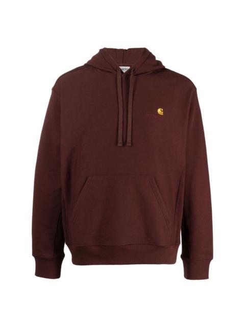 embroidered logo hoodie