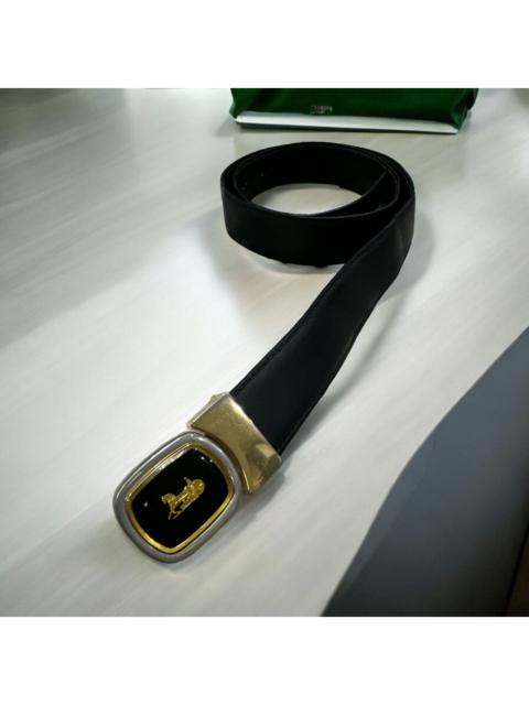 CELINE VINTAGE CELINE METAL BUCKLE BELT