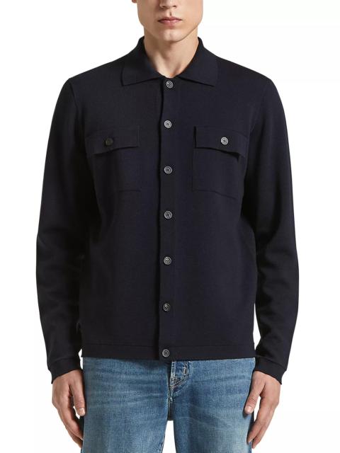 PESERICO Wool Button Front Shirt