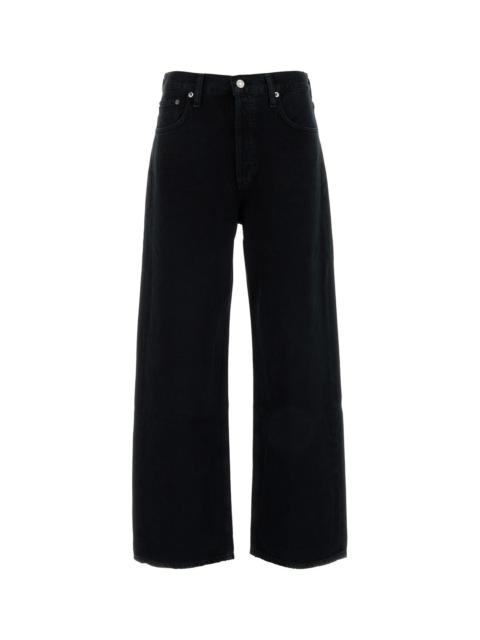 AGOLDE Black denim Crushed jeans