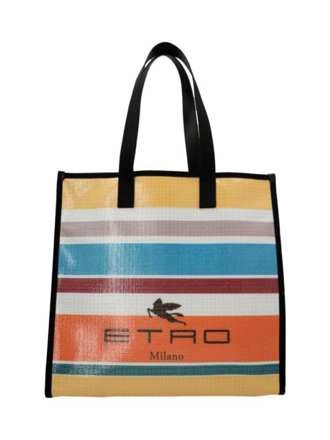 Striped Multicoloured Shopping Bag