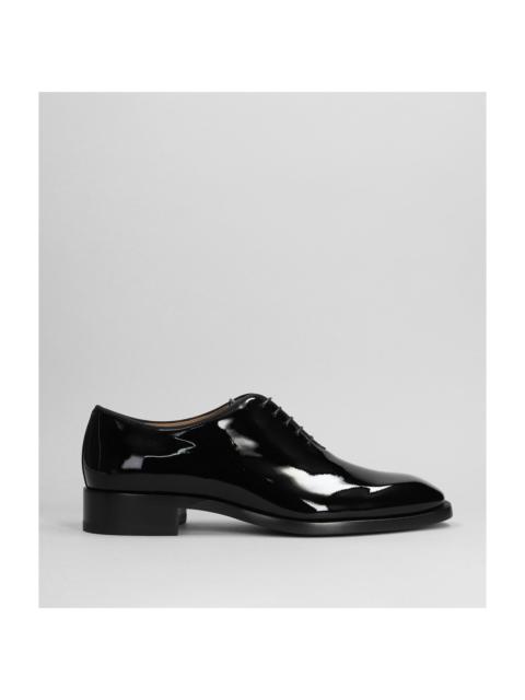 Corteo Lace Up Shoes In Black Patent Leather