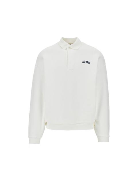 AUTRY Autry French Terry Polo Sweatshirt White Men