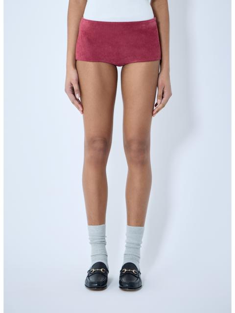 Gucci Women Suede Mini Shorts