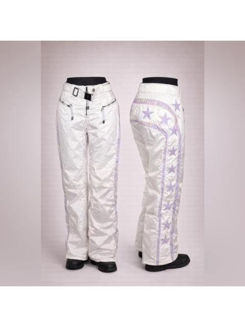 Other Designers Jet Set - Women's White and Purple Star-Patterned Pants