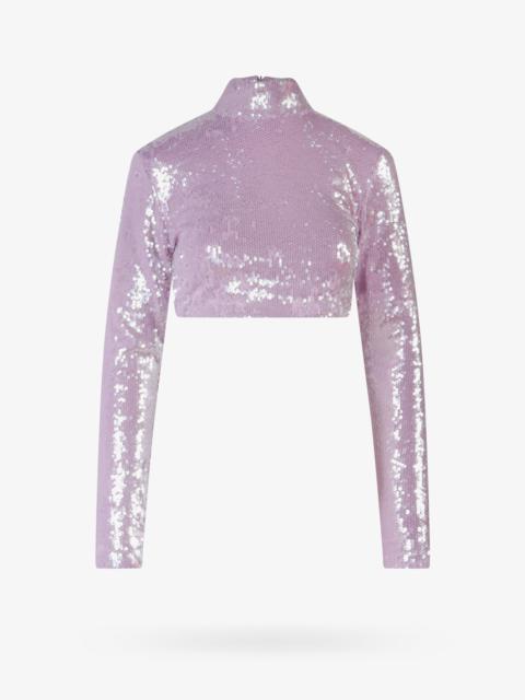 Rotate Crop Fit Top With All-Over Sequins