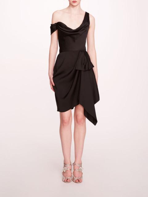 Marchesa ASYMMETRICAL SATIN MINI DRESS