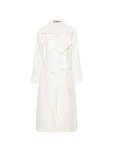 Shaped Membrane linen trenh coat