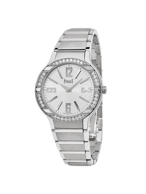 Piaget Piaget Polo Silver Dial 18Kt White Gold Bracelet Diamond Ladies Watch G0A36231