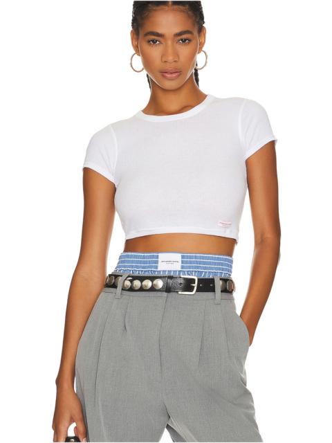 Alexander Wang Cropped Short Sleeve Crewneck Tee