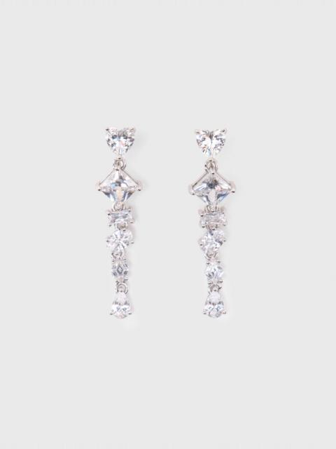 maje Rhinestone heart earrings