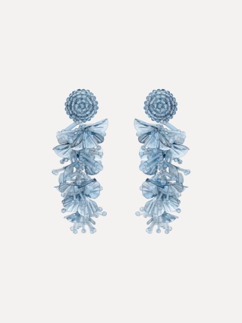 Oscar de la Renta SEQUIN TASSEL CLIP-ON EARRINGS