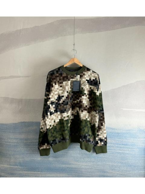 Louis Vuitton Louis Vuitton Pharrell-style checkerboard sweater with stud and letter details.