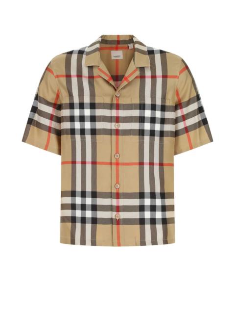 Burberry Burberry Men Embroidered Silk Shirt