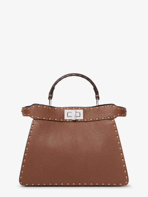 FENDI Fendi Women Peekaboo Iseeu Small Leather Shoulder Bag With Selleria Macro Stitching