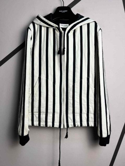 SAINT LAURENT Saint Laurent Vertical Stripe Zipped Jacket 