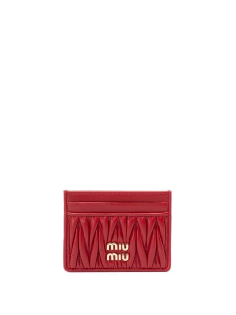 Miu Miu Miu Miu Women Matelassé Nappa Leather Card Holder