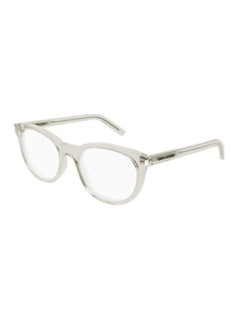 SAINT LAURENT Saint Laurent Ladies Beige Round Eyeglass Frames SL471 004