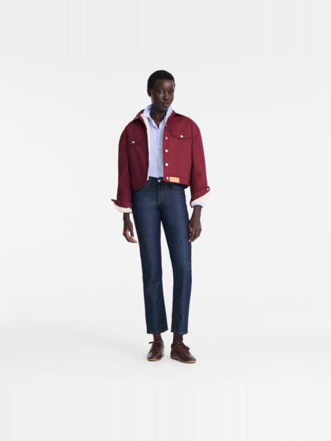 Longchamp Jacket Burgundy - Water-repellent technical canvas