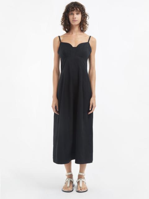 CO Bustier Midi Dress in Cotton Sateen
