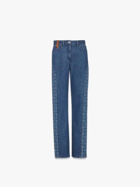 MCM Monogram Jeans in Denim Jacquard