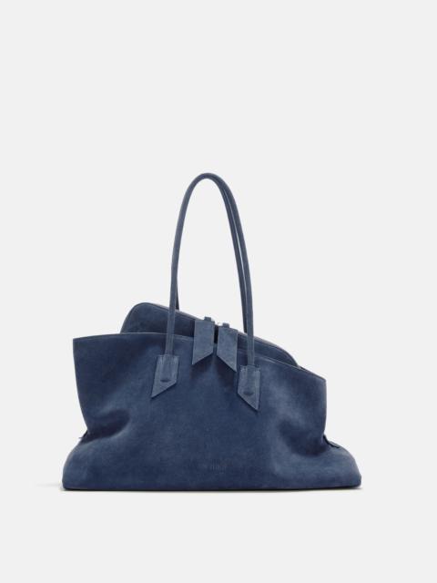 THE ATTICO ''LA PASSEGGIATA MEDIUM'' SAPPHIRE BLUE TOP HANDLE