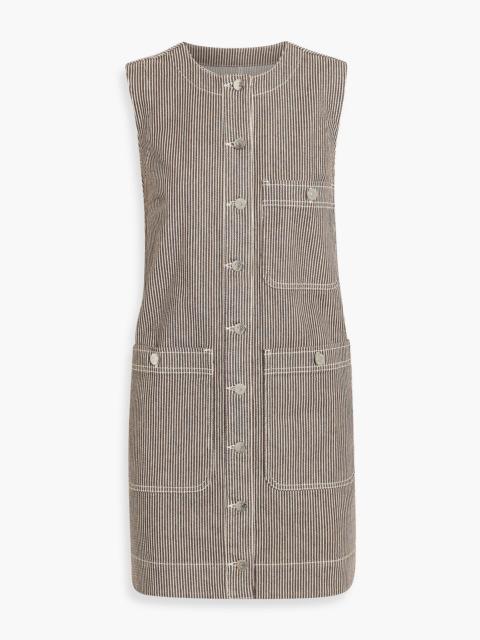 VERONICA BEARD Oakley striped denim mini dress