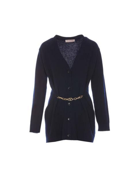 Valentino Garavani Women Vlogo Chain Cardigan