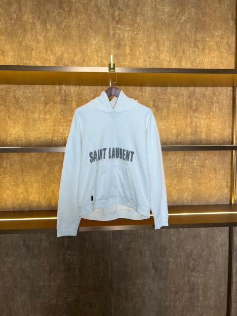 SAINT LAURENT Saint laurent paris logo sweatshirt in white