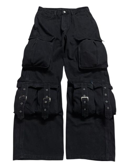 Archival Clothing - 💥Baggy💥90s Style Romwe Japan Insane 10 pocket Black Jean