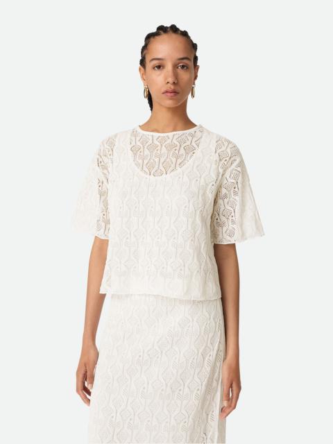 Bottega Veneta Cotton And Silk Fish Lace Top