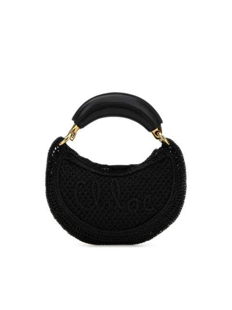 Chloé Chloé Black Raffia Mini Summer Banana Handbag